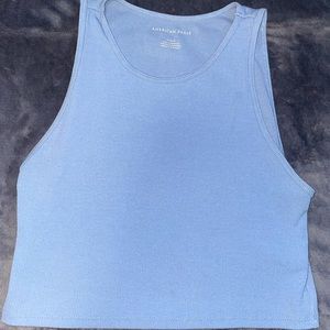 American Eagle Cropped light blue tank top